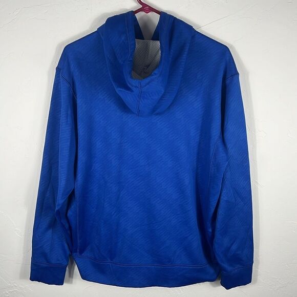 🔥 NIKE THERMA-FIT Polyester HOODIE Pullover Sweatshirt - Blue Patterned - Sz M - Picture 7 of 8
